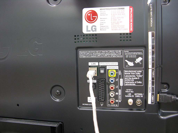 tv ethernet порт